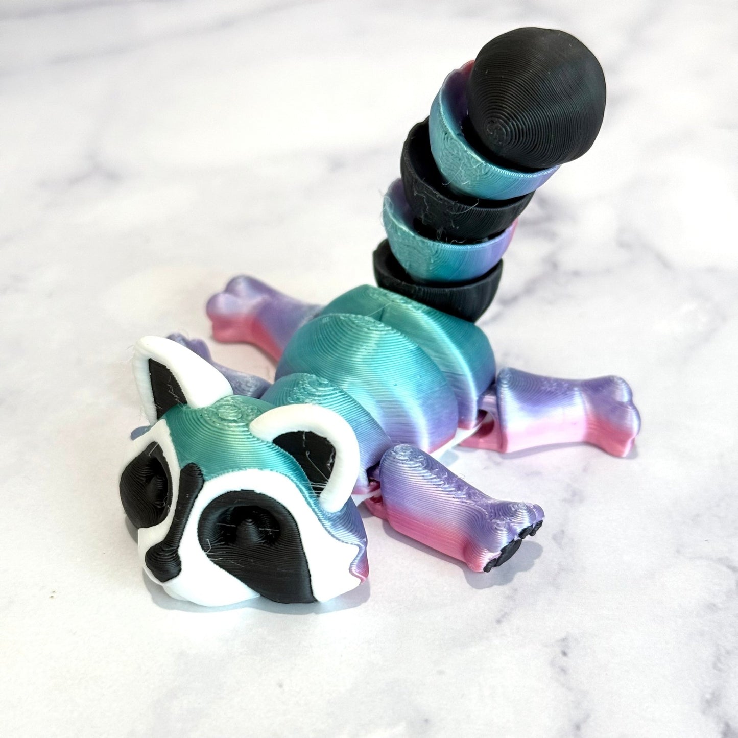 Colorful TRASH PANDA ‘Ricky’ Raccoon 3D Deluxe Charm - Tumbler Handle Charm - The Nifty Little Finds - Charm - The Nifty Little Finds