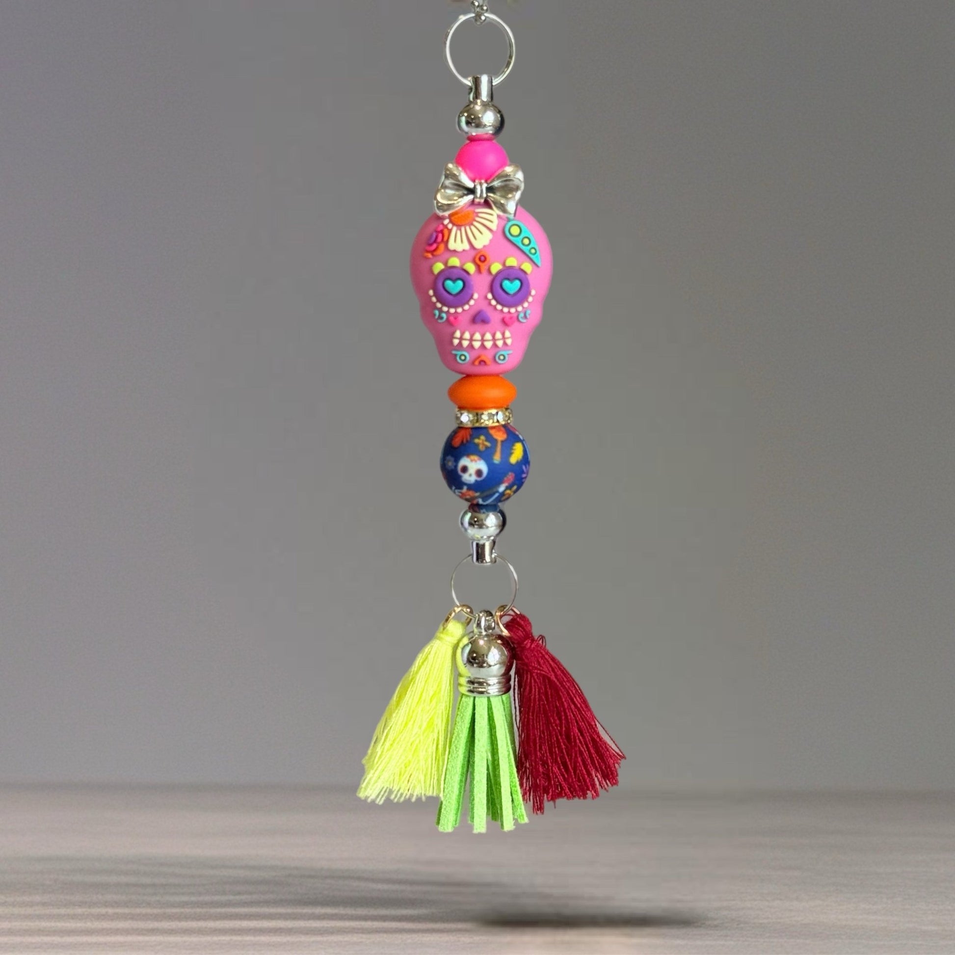 Sugar Skull Bar Charm - Tumbler Handle Charm - The Nifty Little Finds - Charm - The Nifty Little Finds