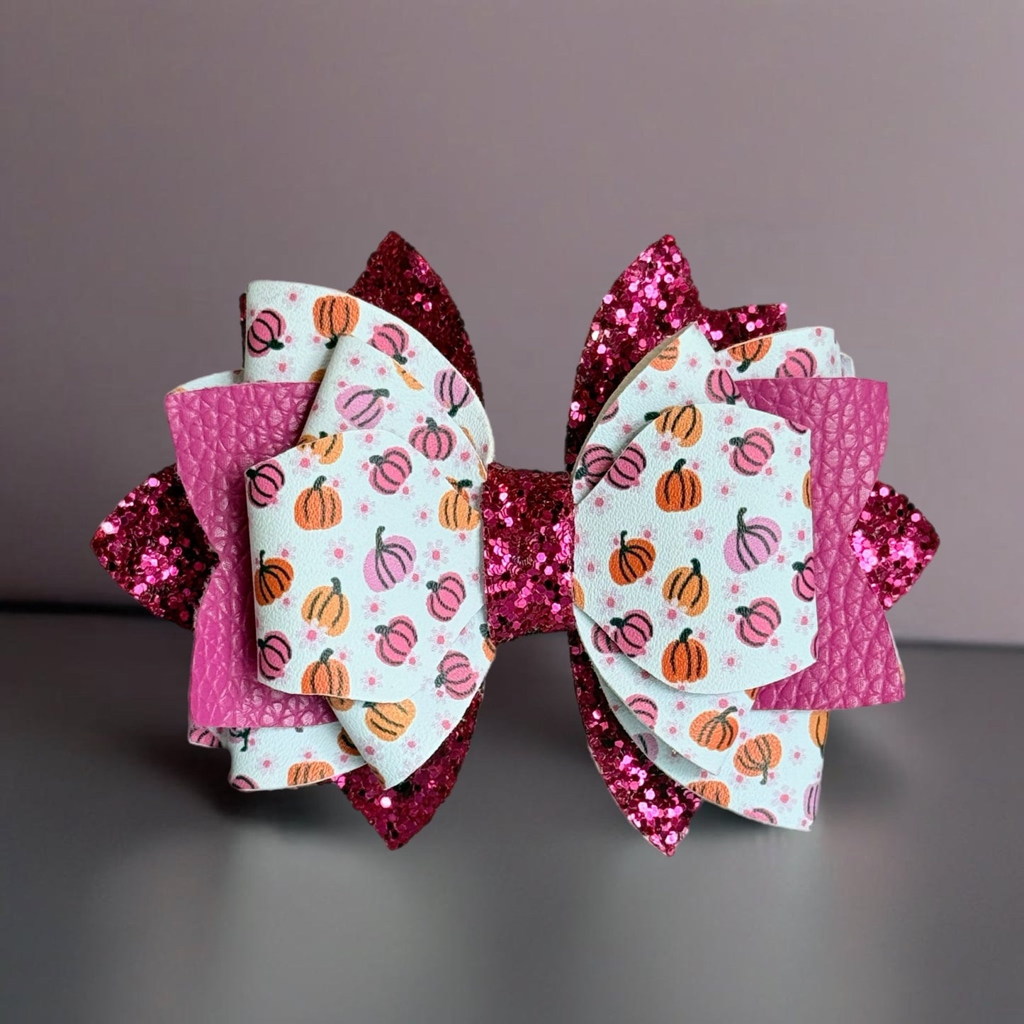 Floral Pumpkin Glitter Tumbler Bow - The Nifty Little Finds - Bow - The Nifty Little Finds
