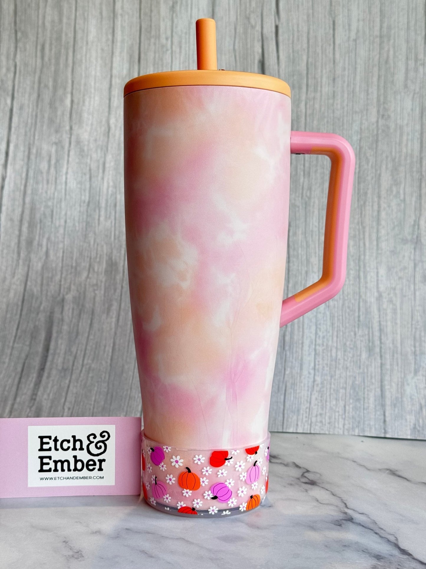 Floral Pink Pumpkins Boot - The Nifty Little Finds - Boot - The Nifty Little Finds