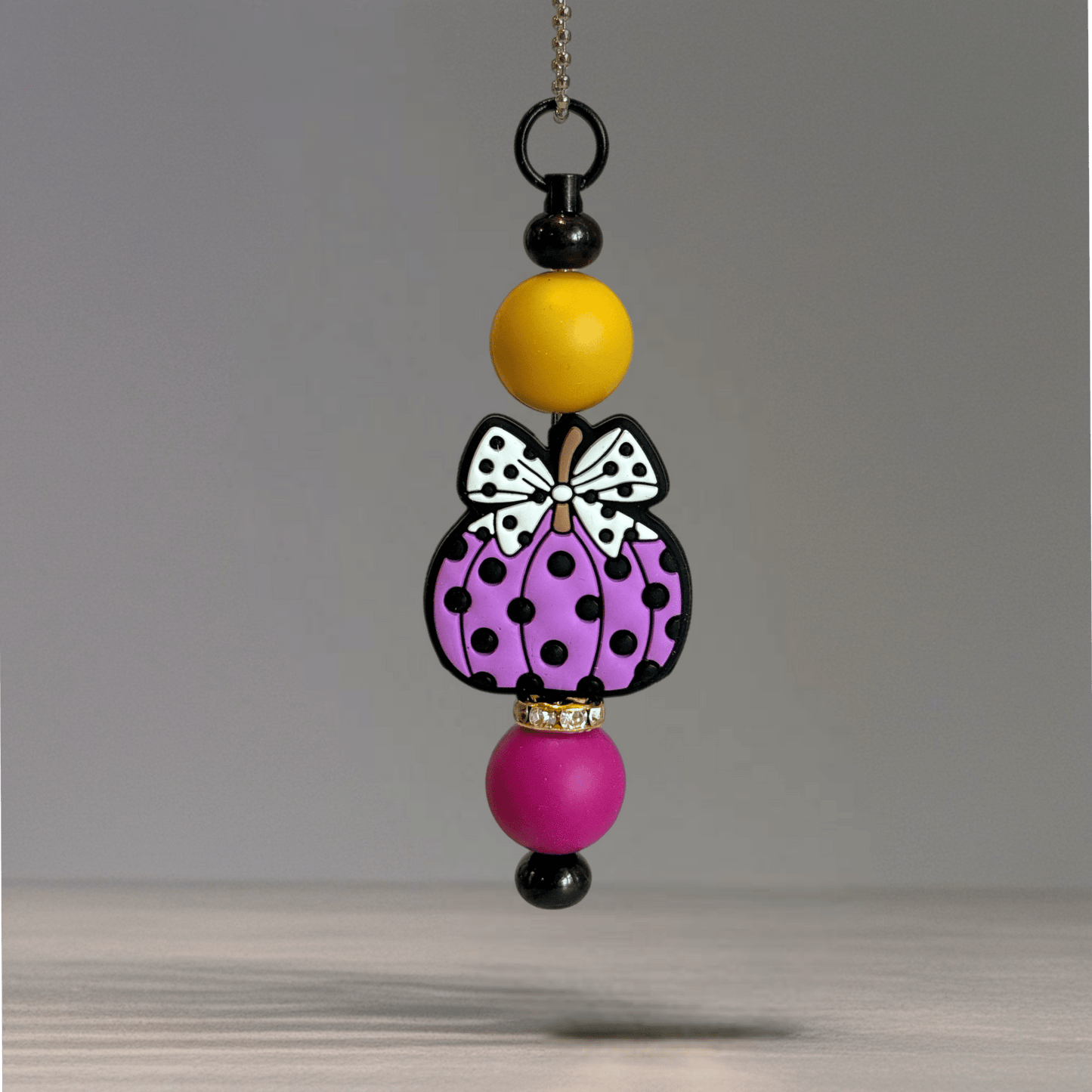 Polka Dot Pumpkin Charm - Tumbler Handle Charm - The Nifty Little Finds - Charm - The Nifty Little Finds