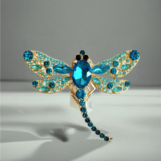 Blue Bling Dragonfly Deluxe Straw Topper - The Nifty Little Finds - Deluxe Straw Topper - The Nifty Little Finds