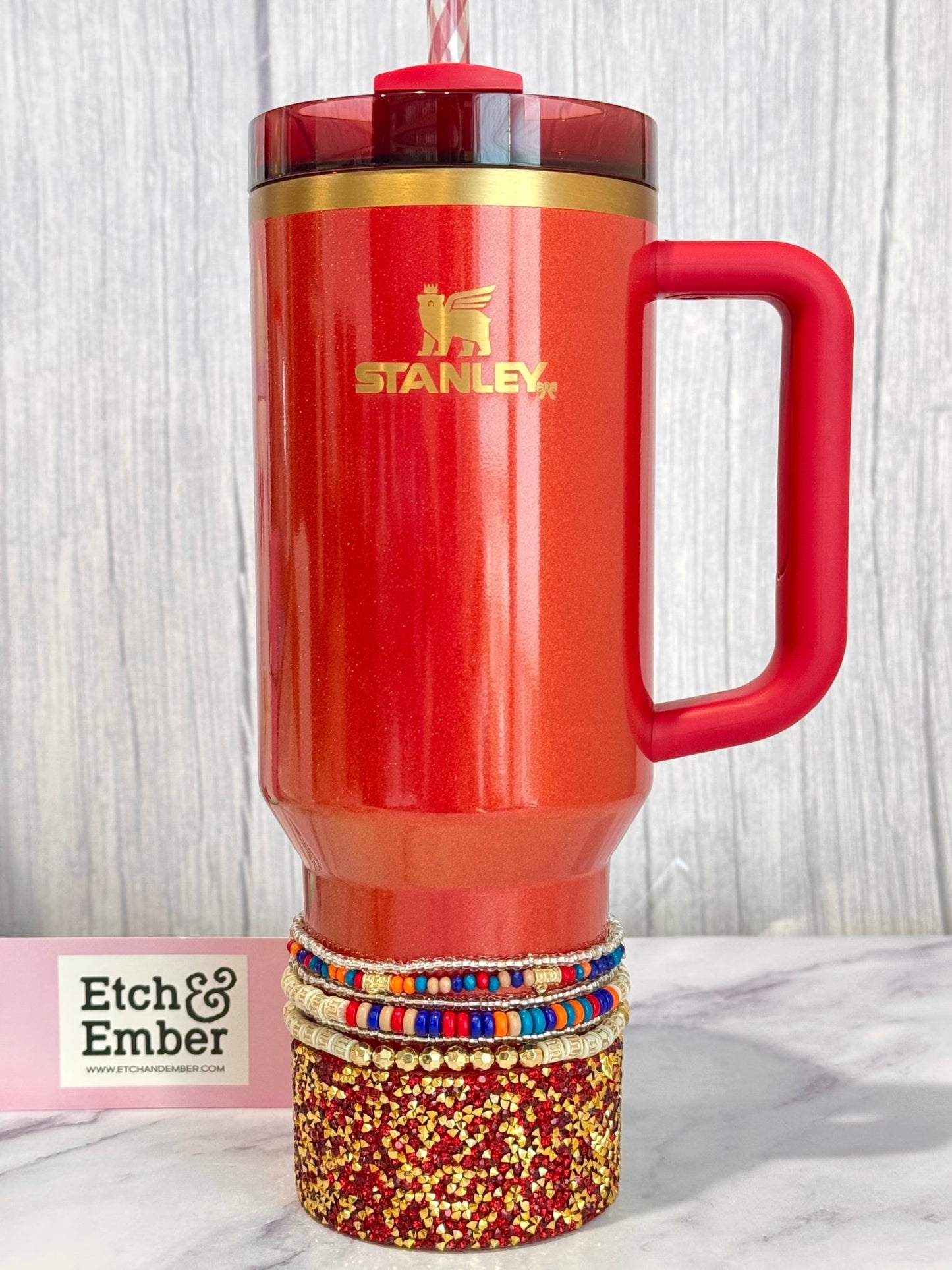 Rainbow & Gold Tumbler Bracelet Stack -fits 30-40oz - The Nifty Little Finds - Bracelet - The Nifty Little Finds