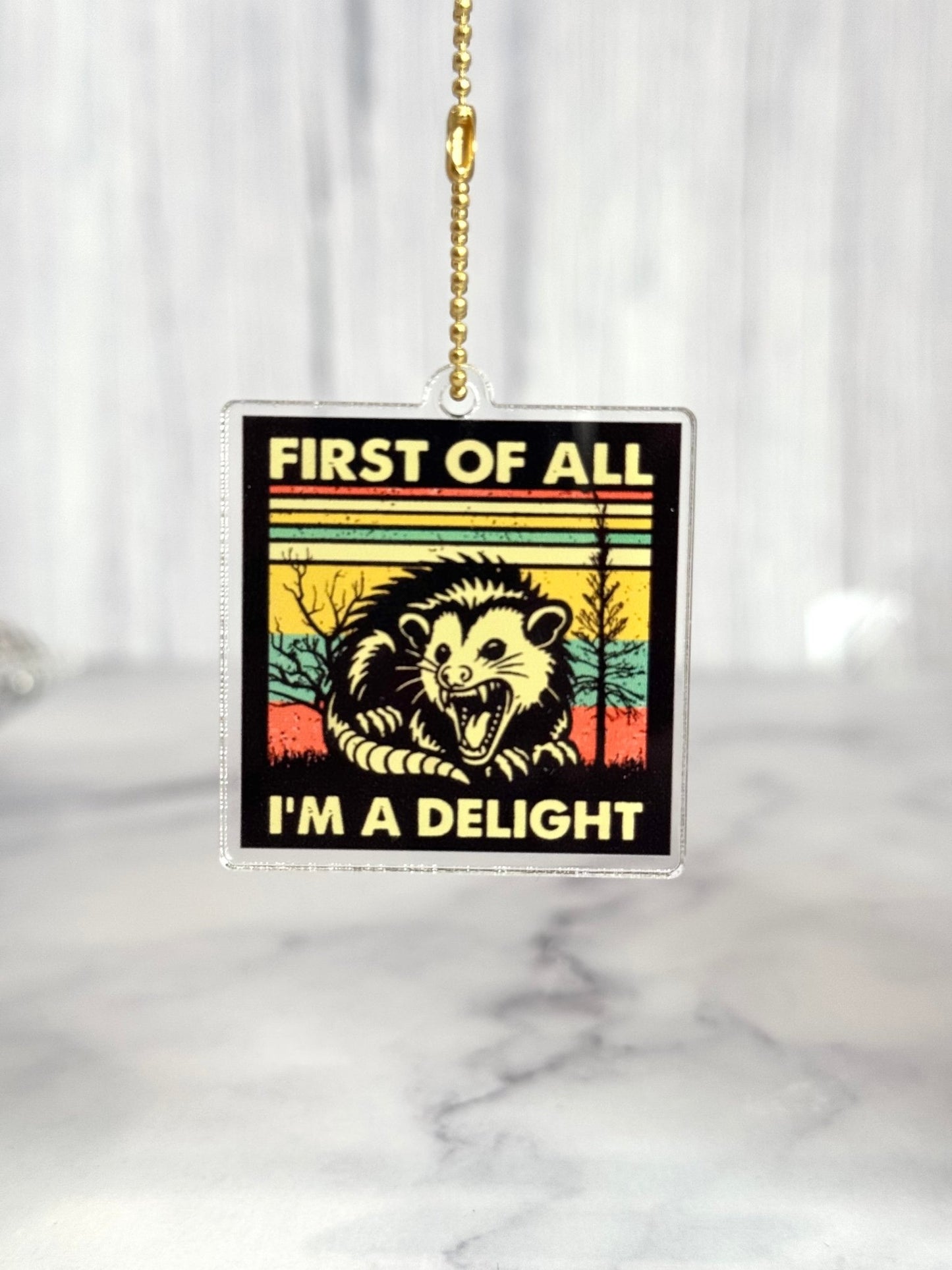 Opossum Charm Delight- Tumbler Handle Charm - The Nifty Little Finds - Charm - The Nifty Little Finds