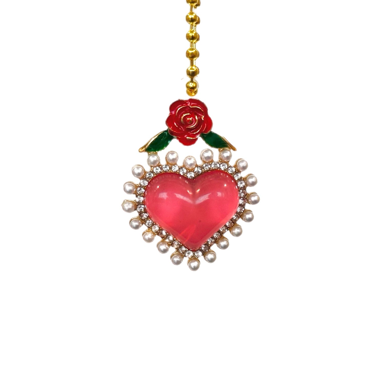 Rose & Heart Charm - Tumbler Handle Charm - The Nifty Little Finds - Charm - The Nifty Little Finds