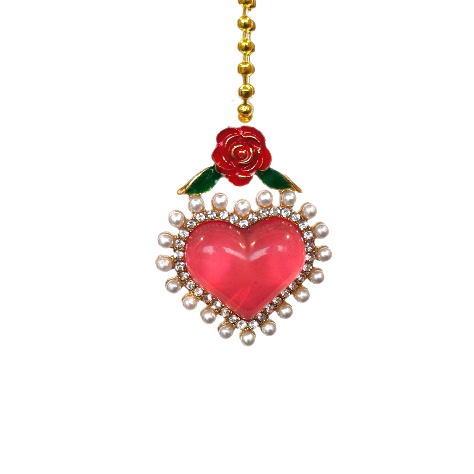 Rose & Heart Charm - Tumbler Handle Charm - The Nifty Little Finds - Charm - The Nifty Little Finds