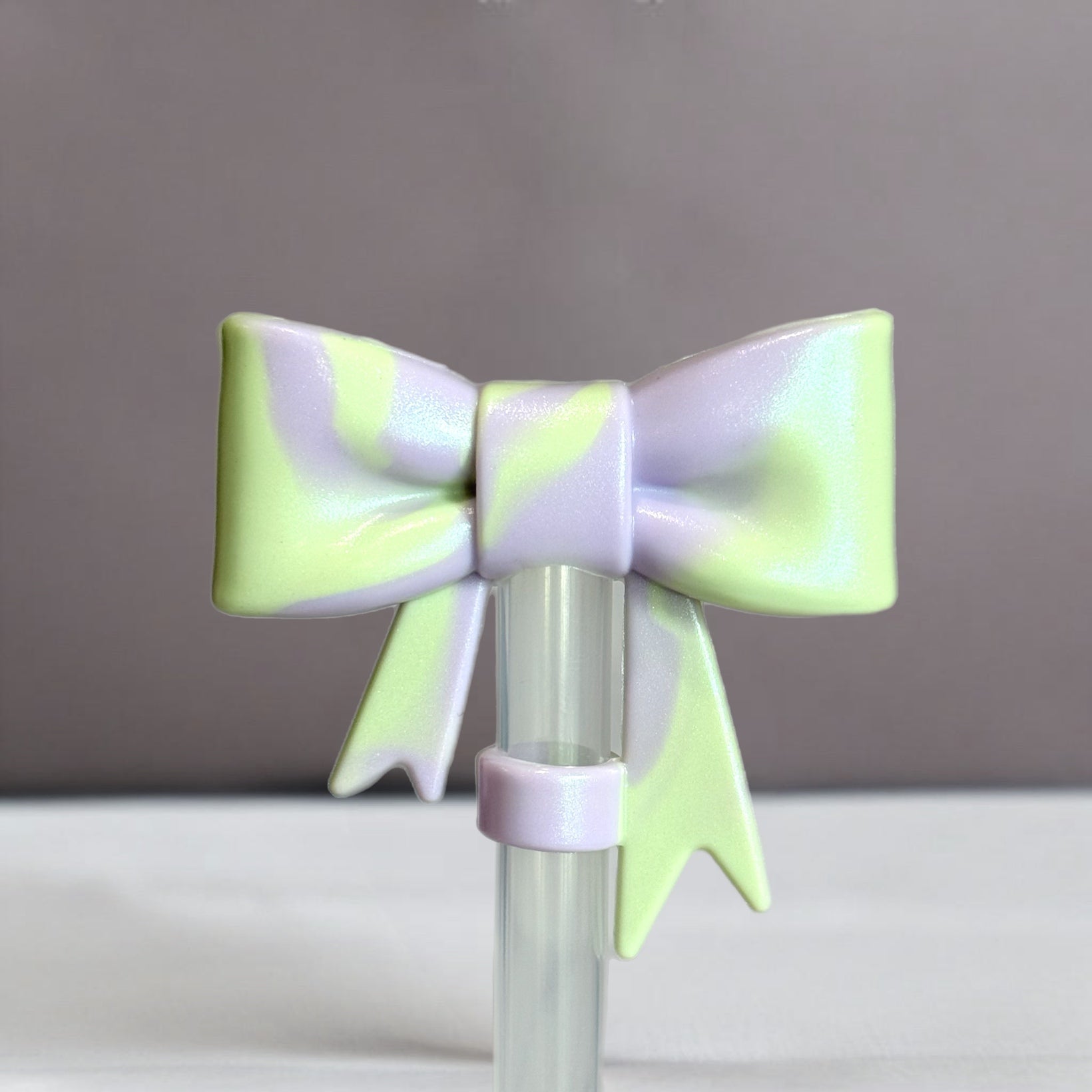 Hypnotic Green 3D Bow Straw Topper - The Nifty Little Finds - 3D Bow Straw Topper - The Nifty Little Finds