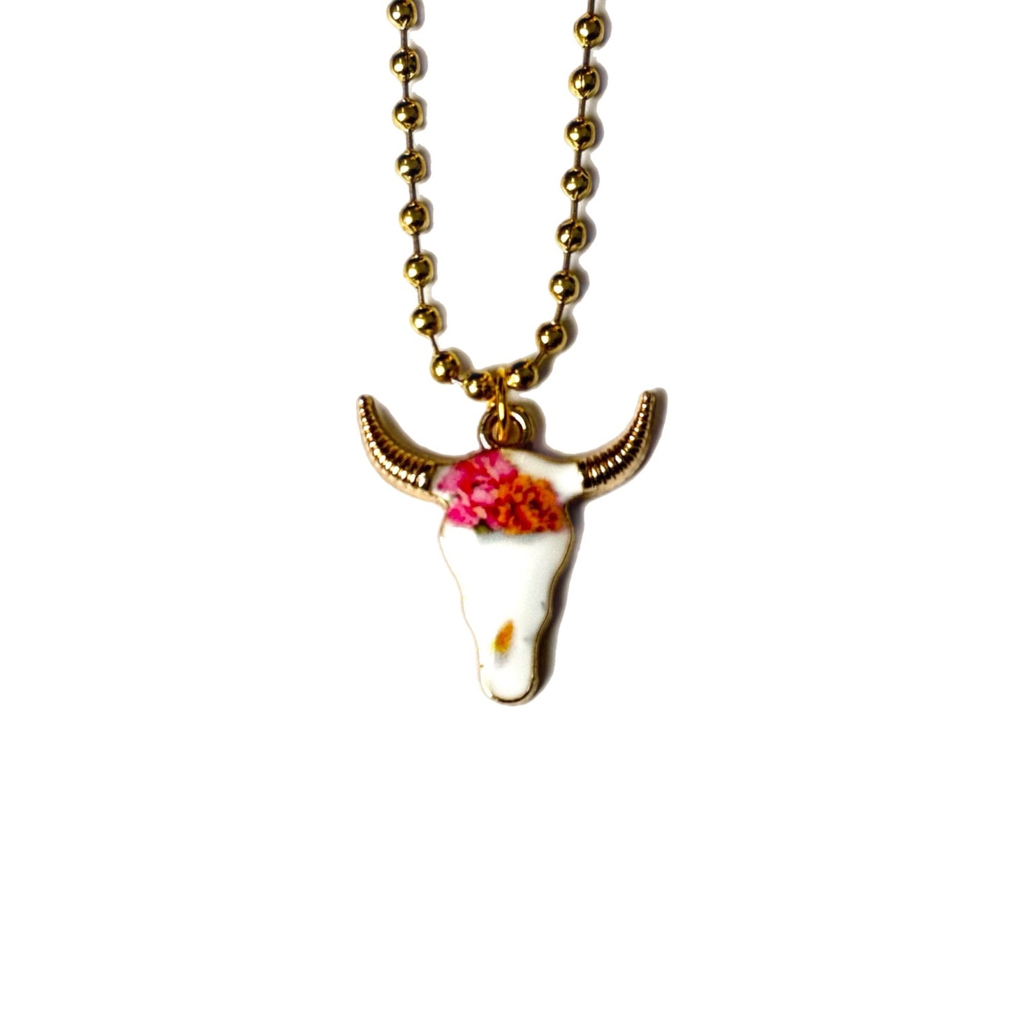 Cow Skull Charm - Tumbler Handle Charm - The Nifty Little Finds - Charm - The Nifty Little Finds