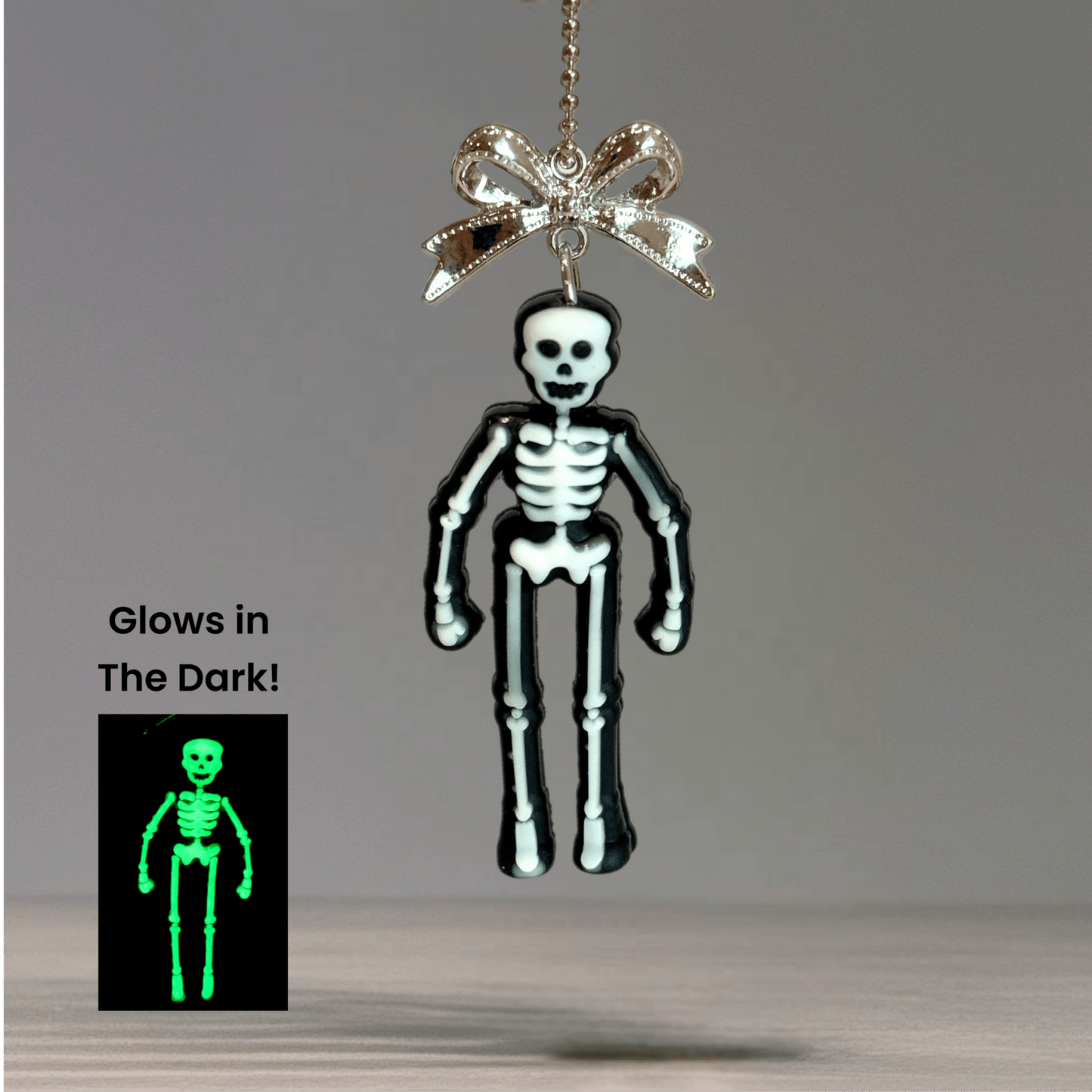 Glow in the Dark Cute Skeleton Charm - Tumbler Handle Charm - The Nifty Little Finds - Charm - The Nifty Little Finds