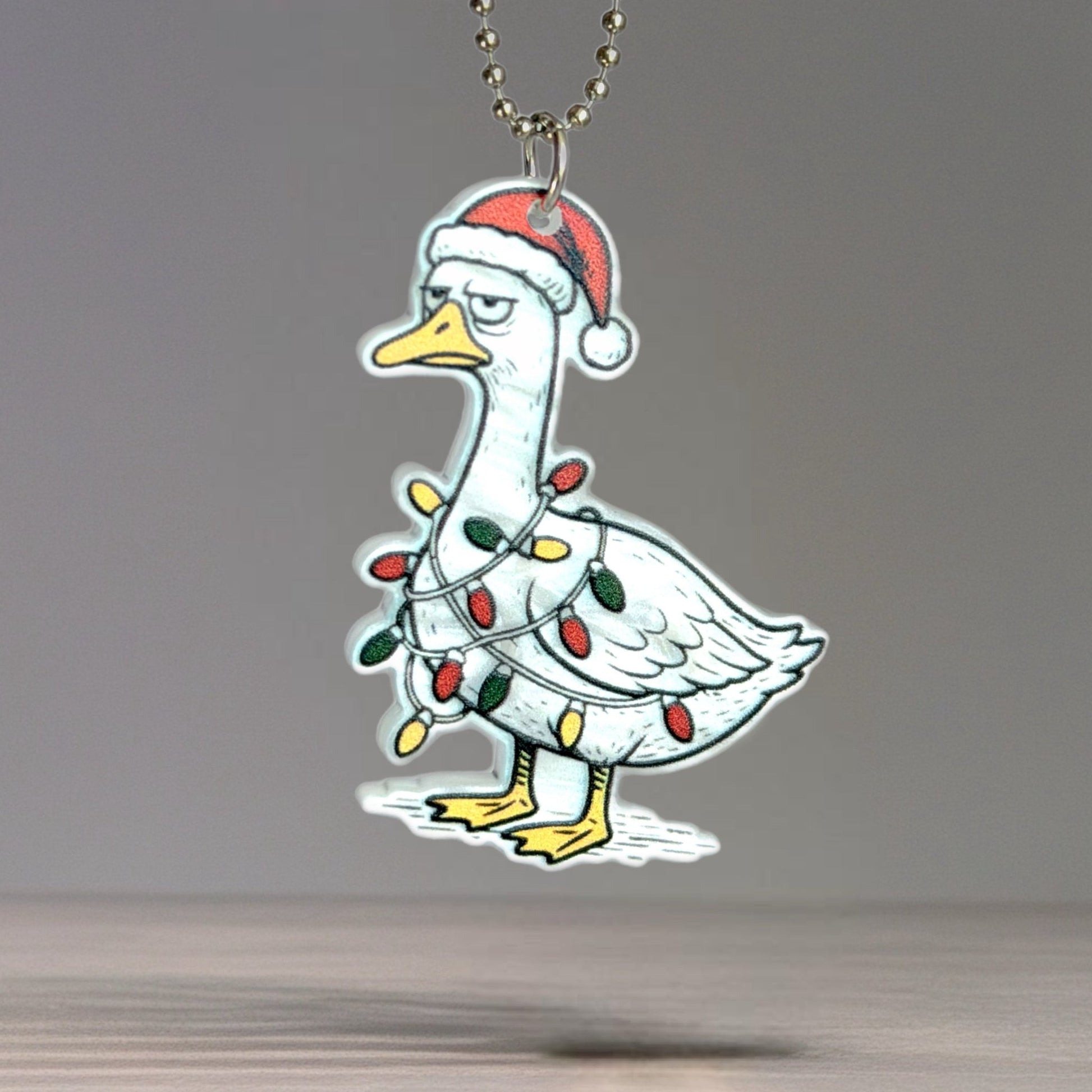 Christmas Goose Charm - Tumbler Handle Charm - The Nifty Little Finds - Charm - The Nifty Little Finds