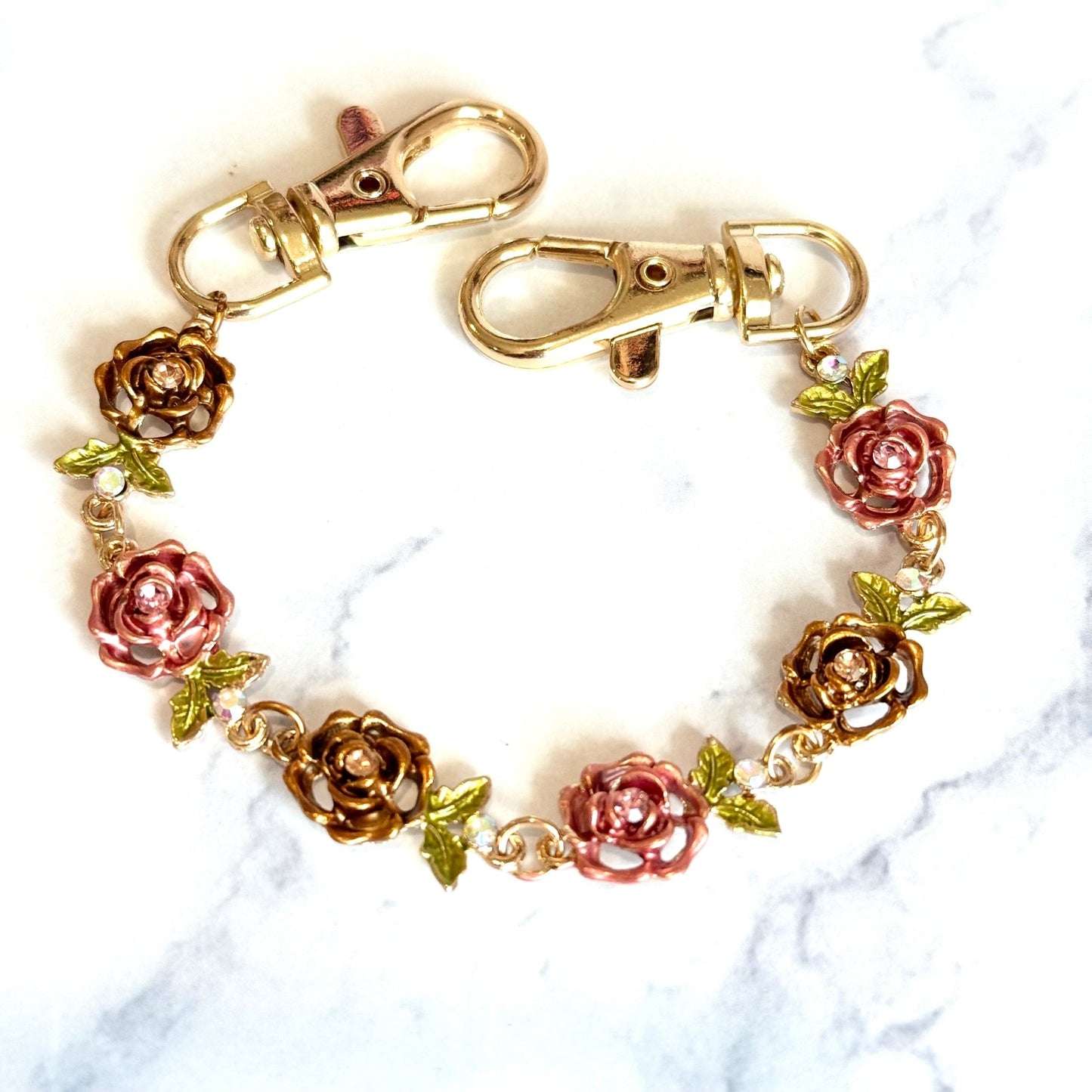 Roses in Bloom Deluxe Tumbler Charm Necklace - The Nifty Little Finds - Necklace - The Nifty Little Finds