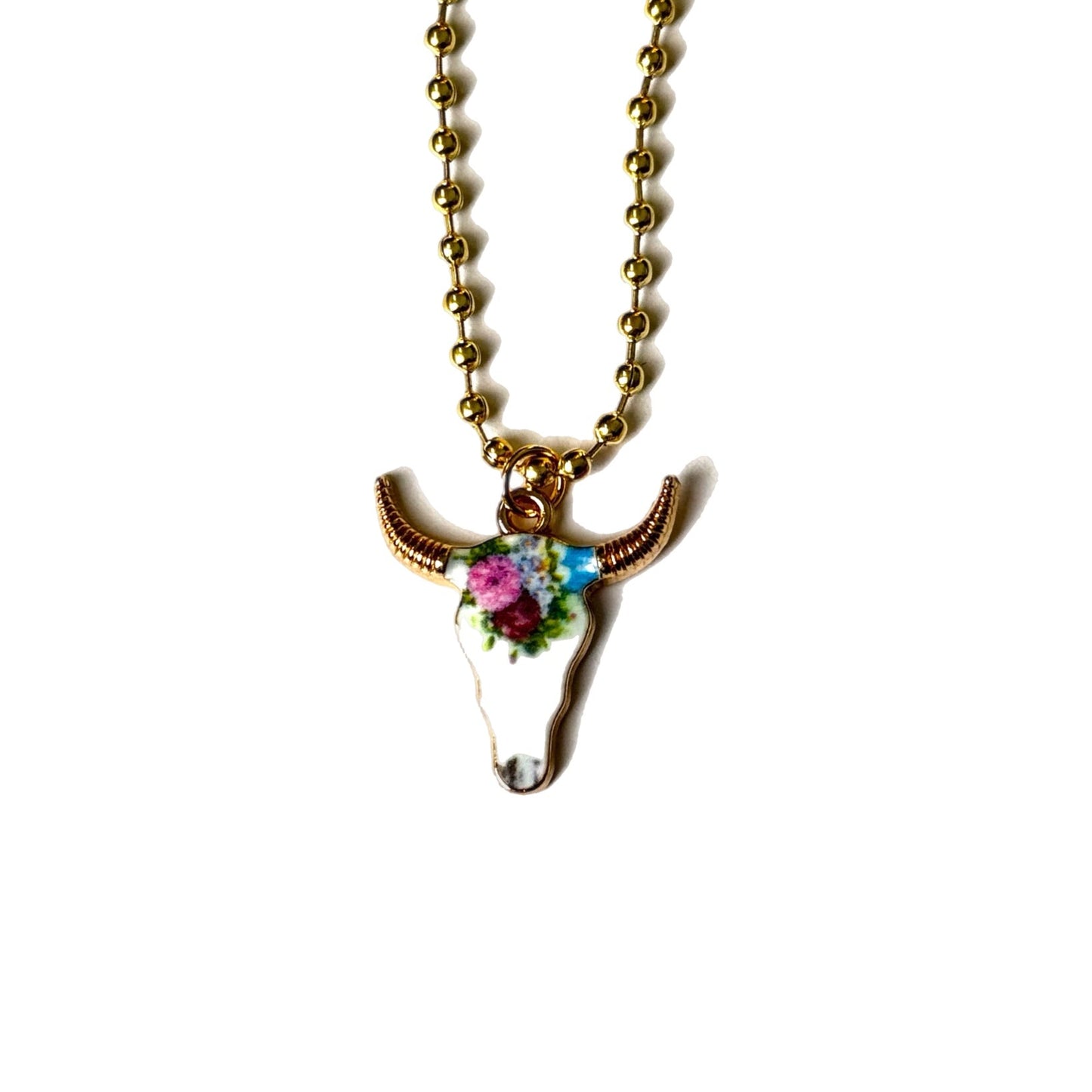 Cow Skull Charm - Tumbler Handle Charm - The Nifty Little Finds - Charm - The Nifty Little Finds