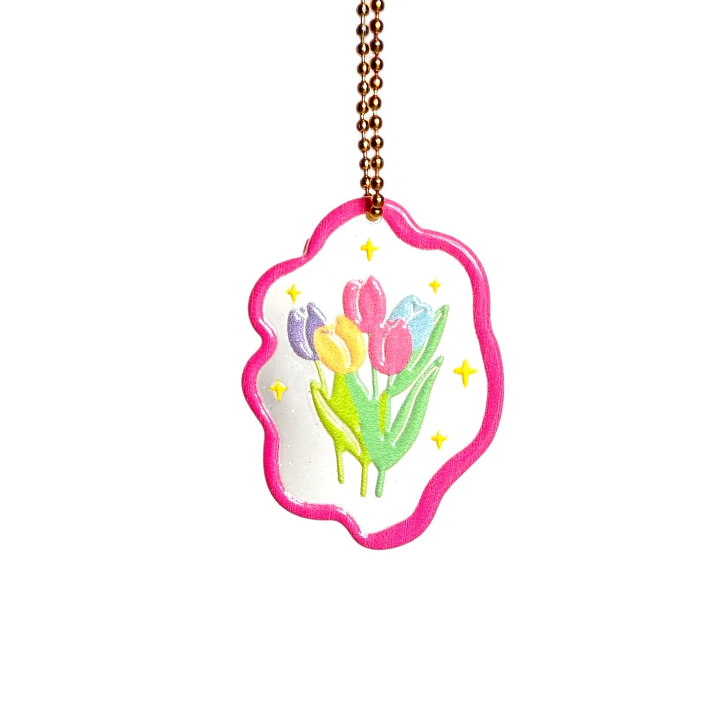 Spring Tulips Charm - Tumbler Handle Charm - The Nifty Little Finds - Charm - The Nifty Little Finds