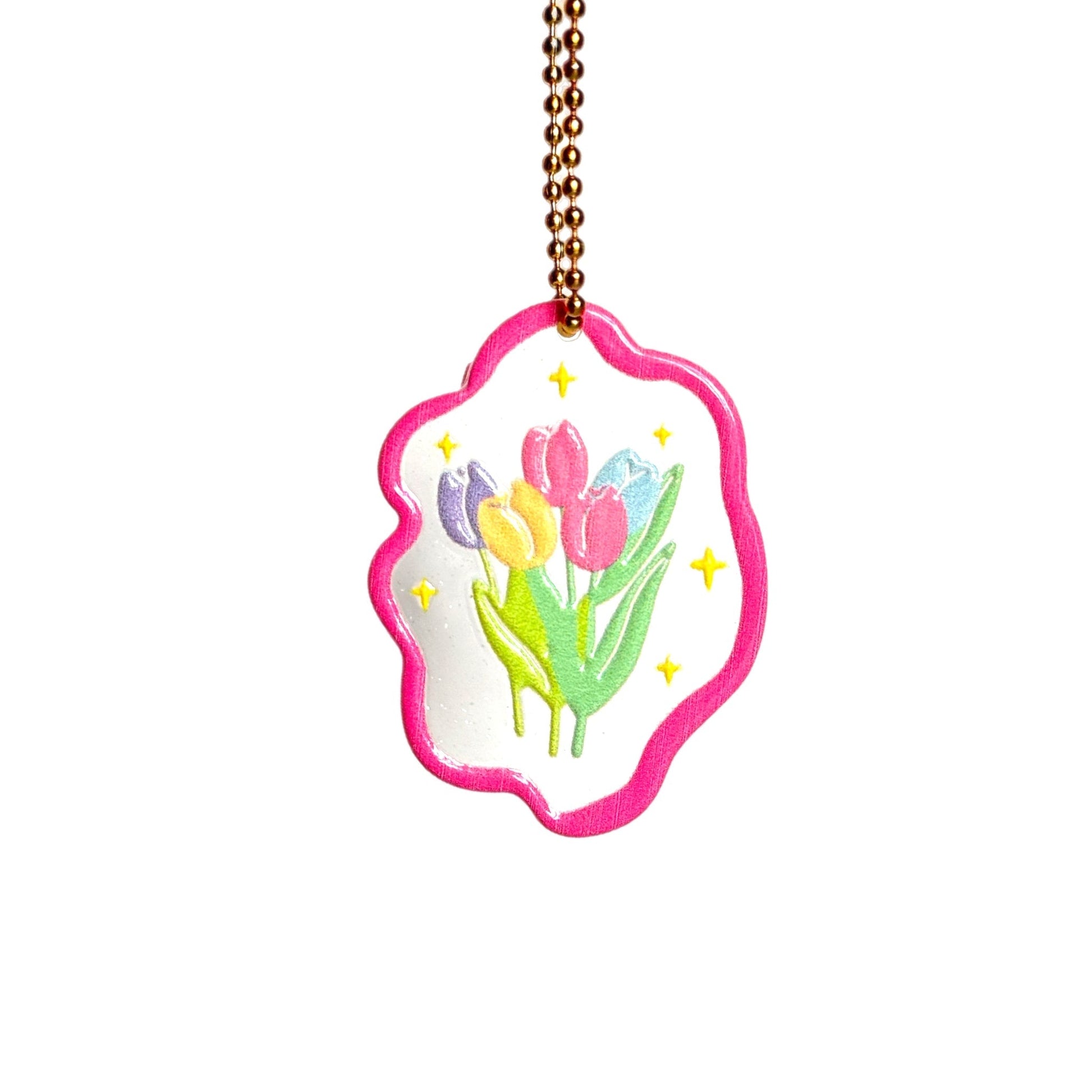 Spring Tulips Charm - Tumbler Handle Charm - The Nifty Little Finds - Charm - The Nifty Little Finds