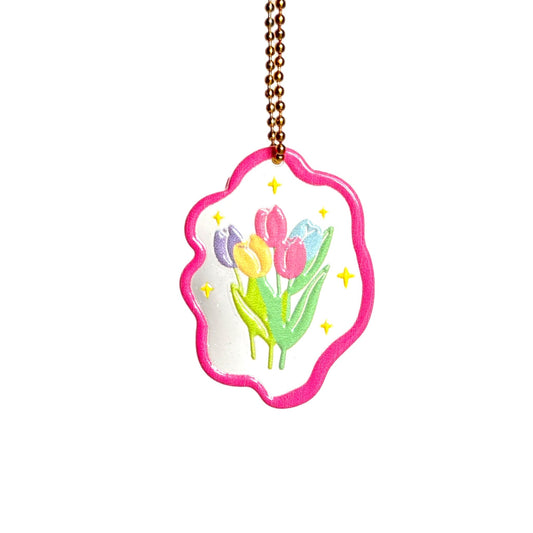 Spring Tulips Charm - Tumbler Handle Charm - The Nifty Little Finds - Charm - The Nifty Little Finds