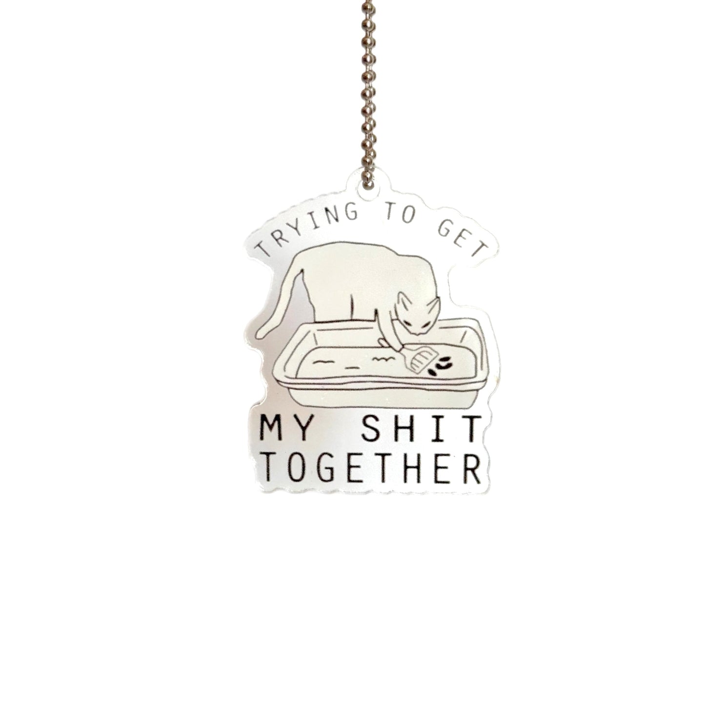 Funny Kitty Charm - Tumbler Handle Charm - The Nifty Little Finds - Charm - The Nifty Little Finds