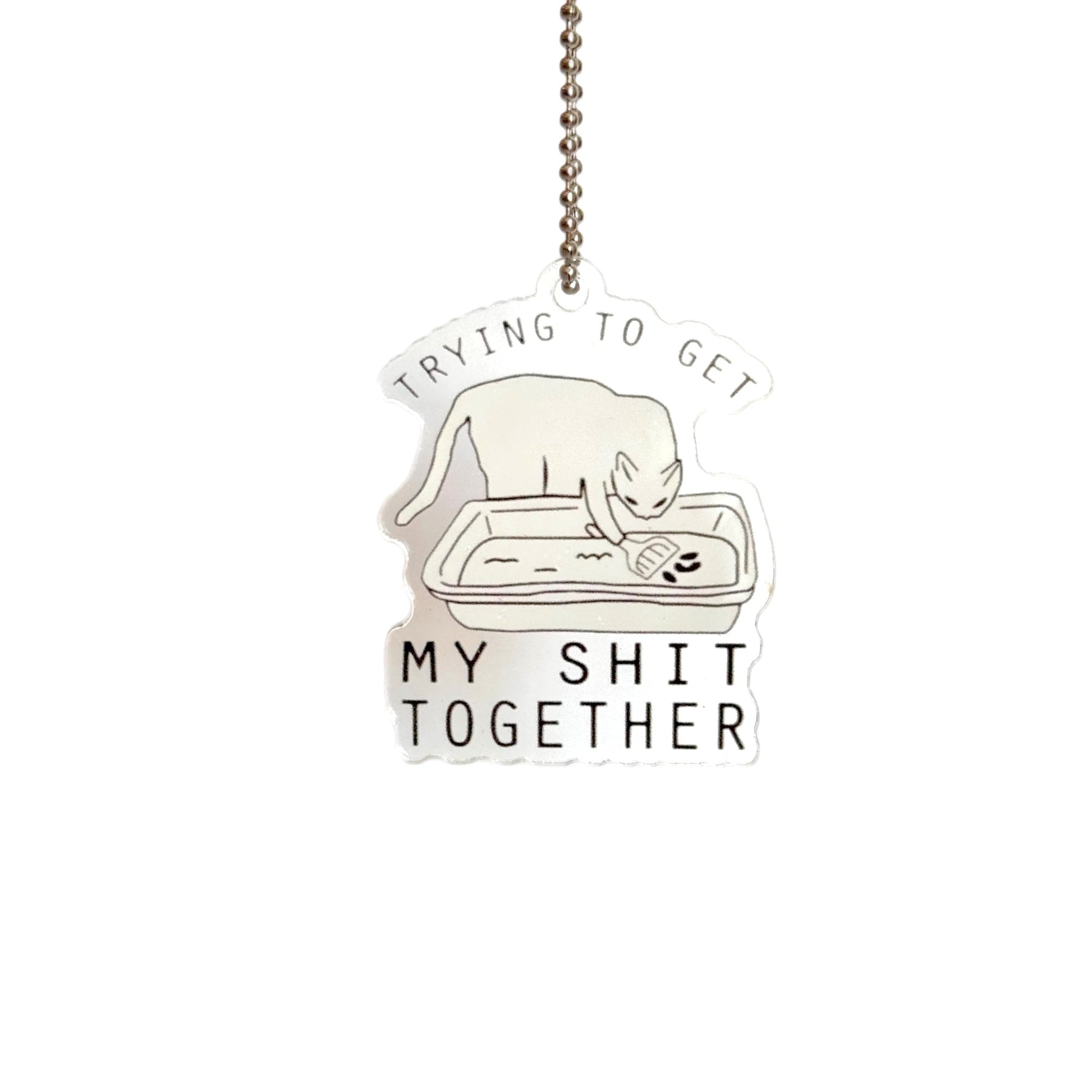 Funny Kitty Charm - Tumbler Handle Charm - The Nifty Little Finds - Charm - The Nifty Little Finds