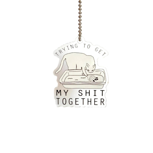 Funny Kitty Charm - Tumbler Handle Charm - The Nifty Little Finds - Charm - The Nifty Little Finds