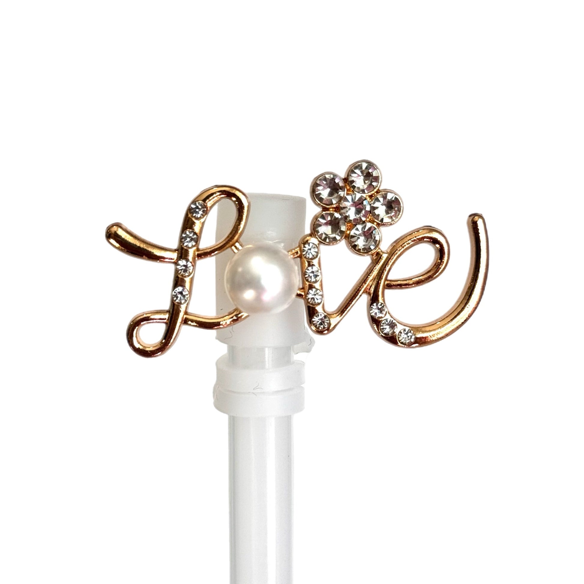 LOVE Deluxe Metal Straw Topper - The Nifty Little Finds - Deluxe Straw Topper - The Nifty Little Finds