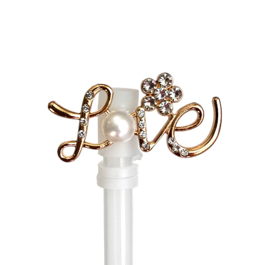 LOVE Deluxe Metal Straw Topper - The Nifty Little Finds - Deluxe Straw Topper - The Nifty Little Finds
