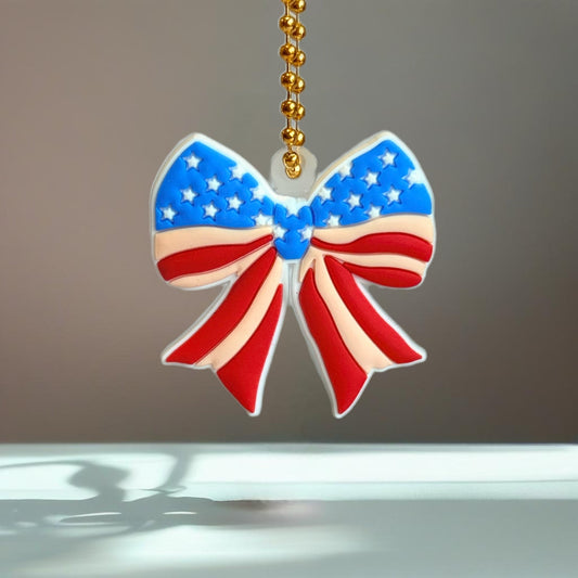 Stars & Stripes Coquette Charm - Tumbler Handle Charm - The Nifty Little Finds - Charm - The Nifty Little Finds