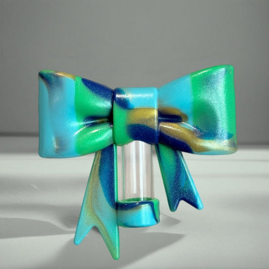 Peacock 3D Bow Straw Topper - The Nifty Little Finds - 3D Bow Straw Topper - The Nifty Little Finds