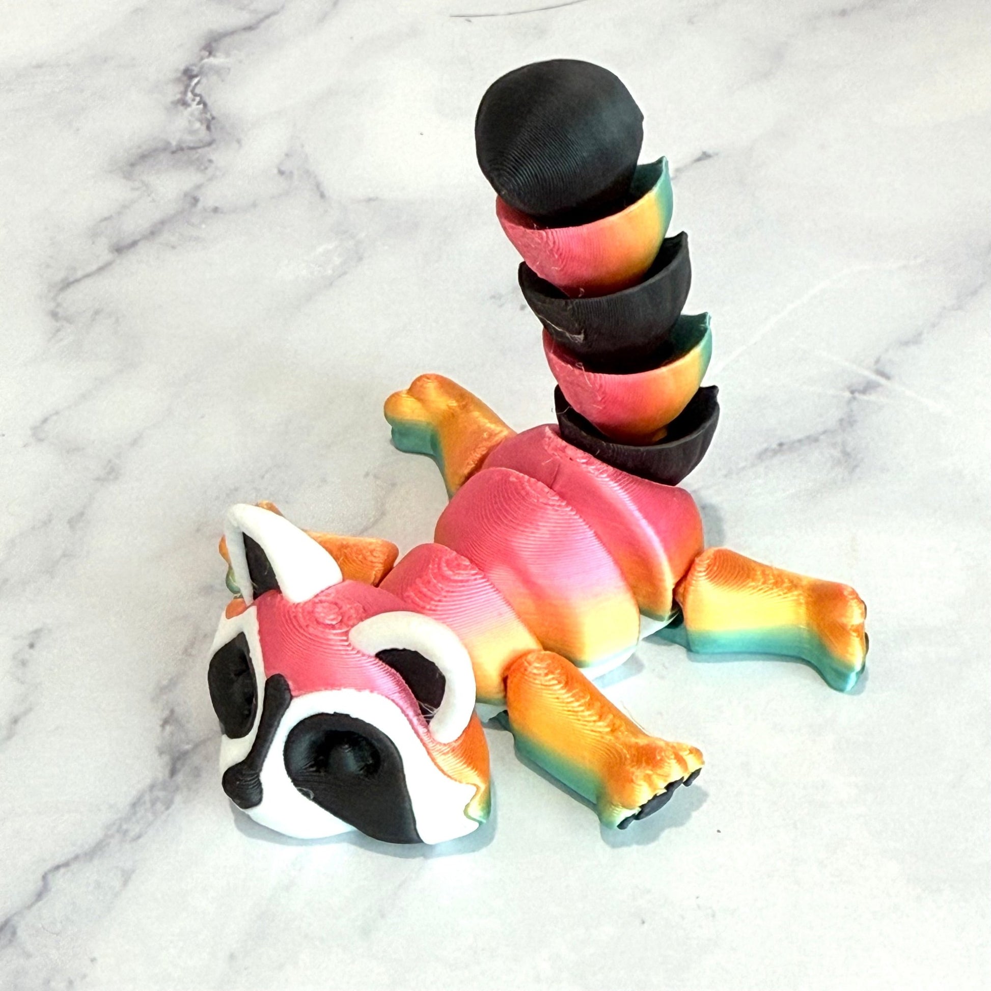 Colorful TRASH PANDA ‘Ricky’ Raccoon 3D Deluxe Charm - Tumbler Handle Charm - The Nifty Little Finds - Charm - The Nifty Little Finds
