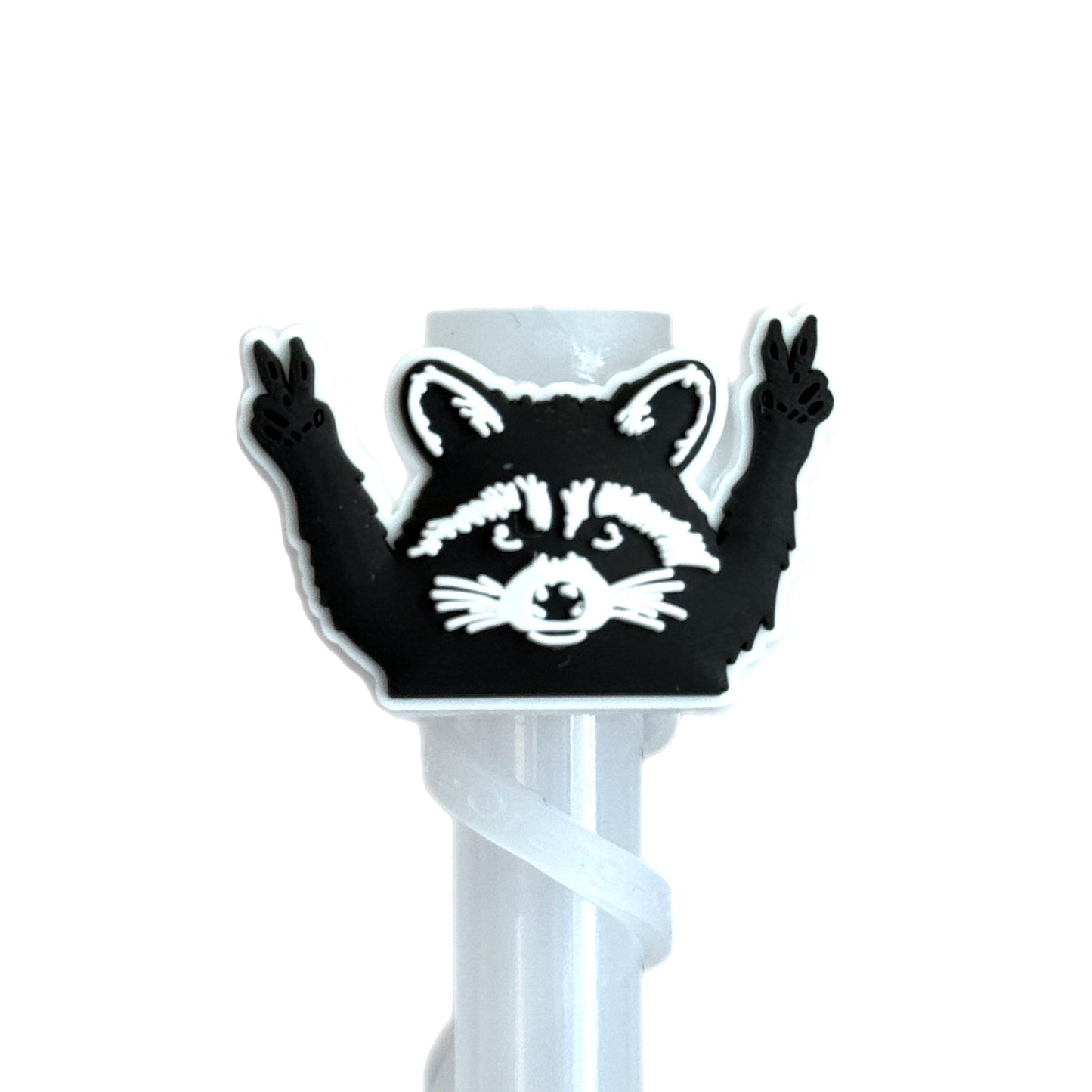 Trash Panda Raccoon Straw Topper - The Nifty Little Finds - The Nifty Little Finds