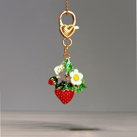 Strawberry Fields Charm - Tumbler Handle Charm - The Nifty Little Finds - Charm - The Nifty Little Finds