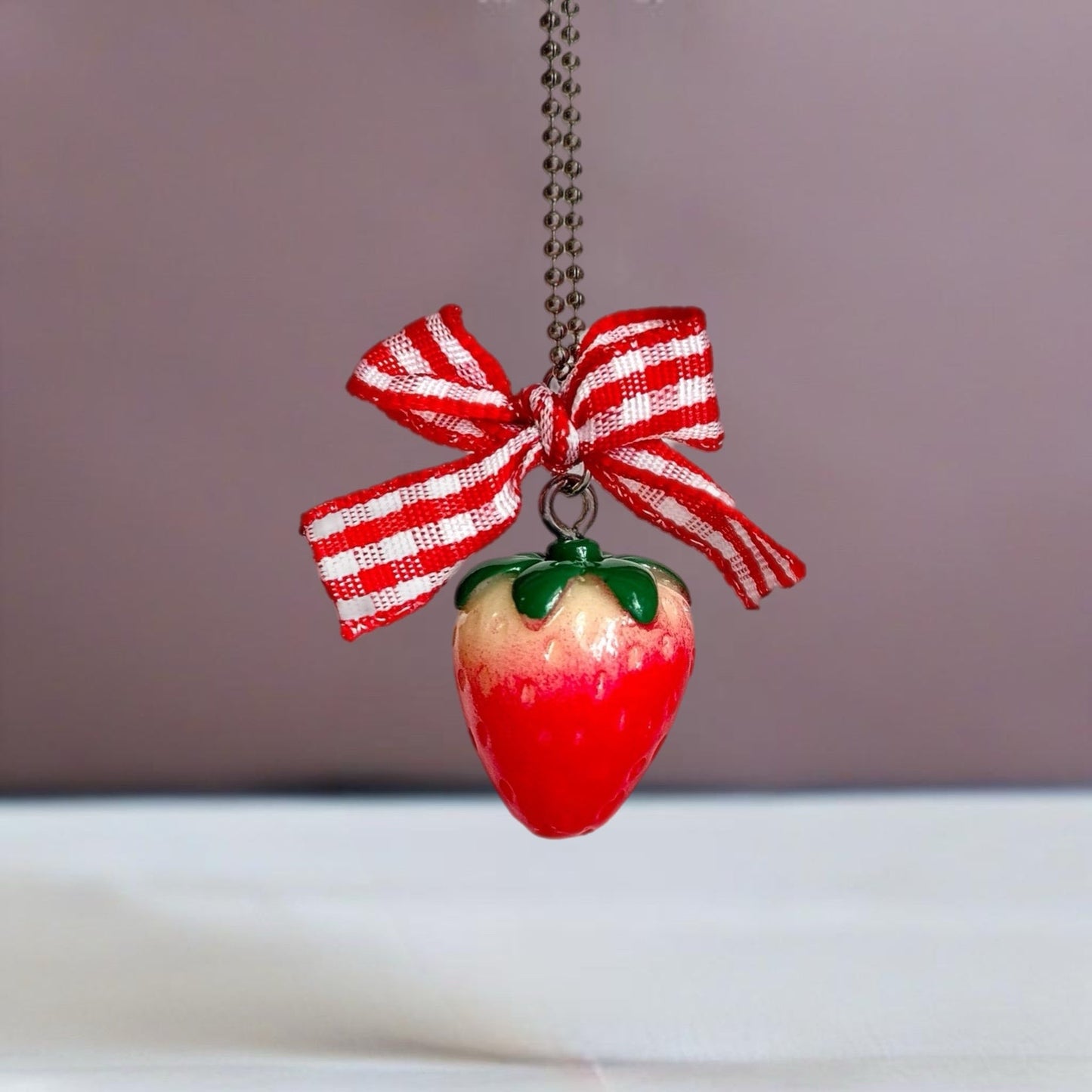 Coquette Strawberry Charm - Tumbler Handle Charm - The Nifty Little Finds - Charm - The Nifty Little Finds