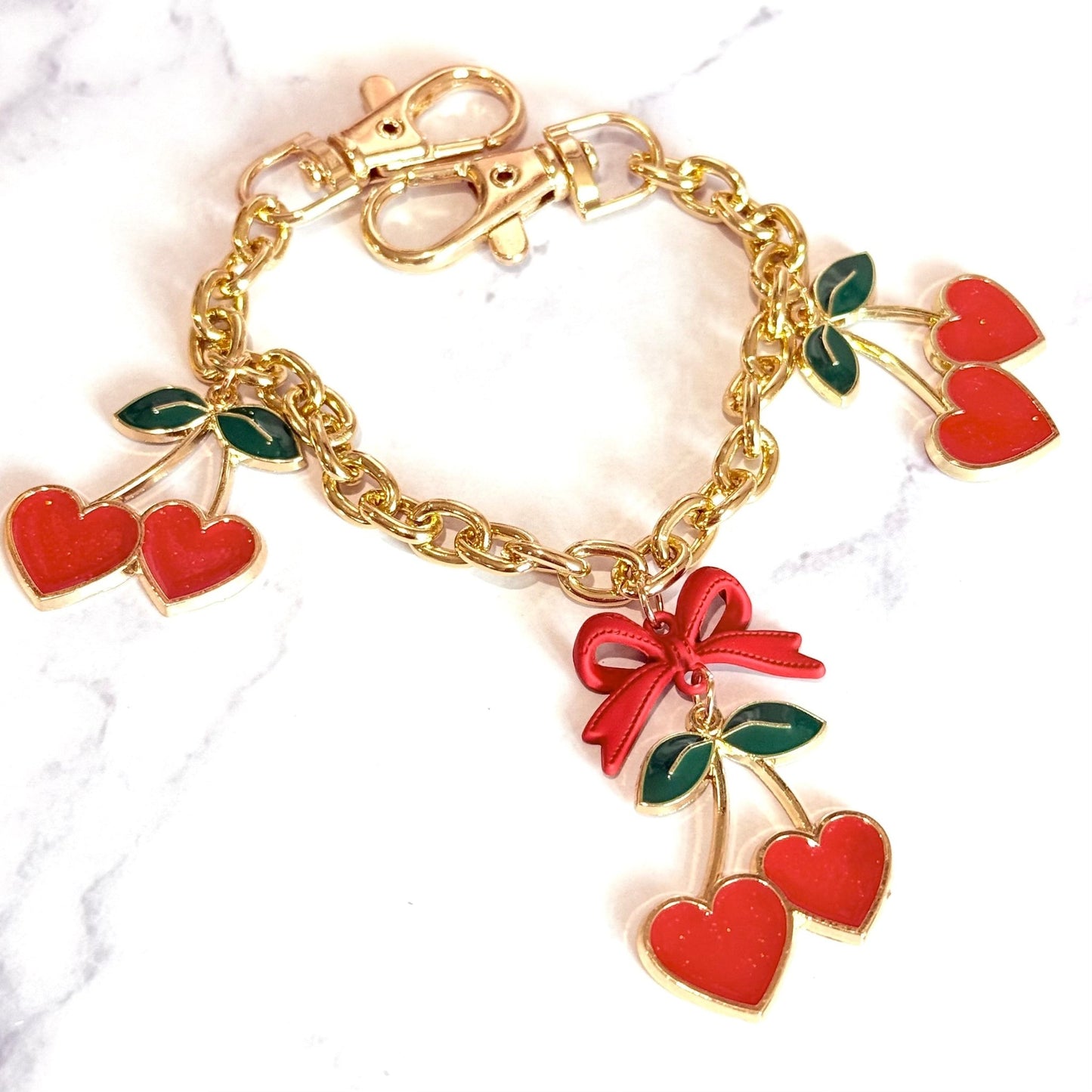 Cherry Love Deluxe Tumbler Charm Necklace - The Nifty Little Finds - Necklace - The Nifty Little Finds