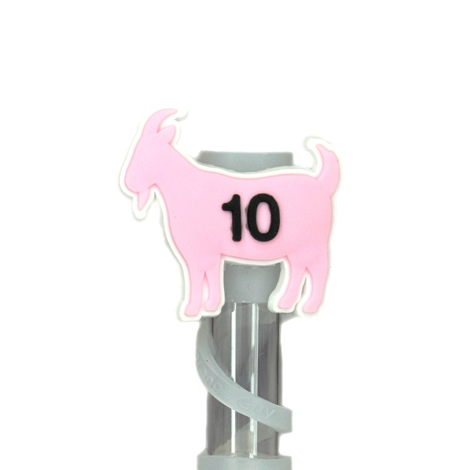 Pink GOAT Messi Straw Topper - The Nifty Little Finds - The Nifty Little Finds