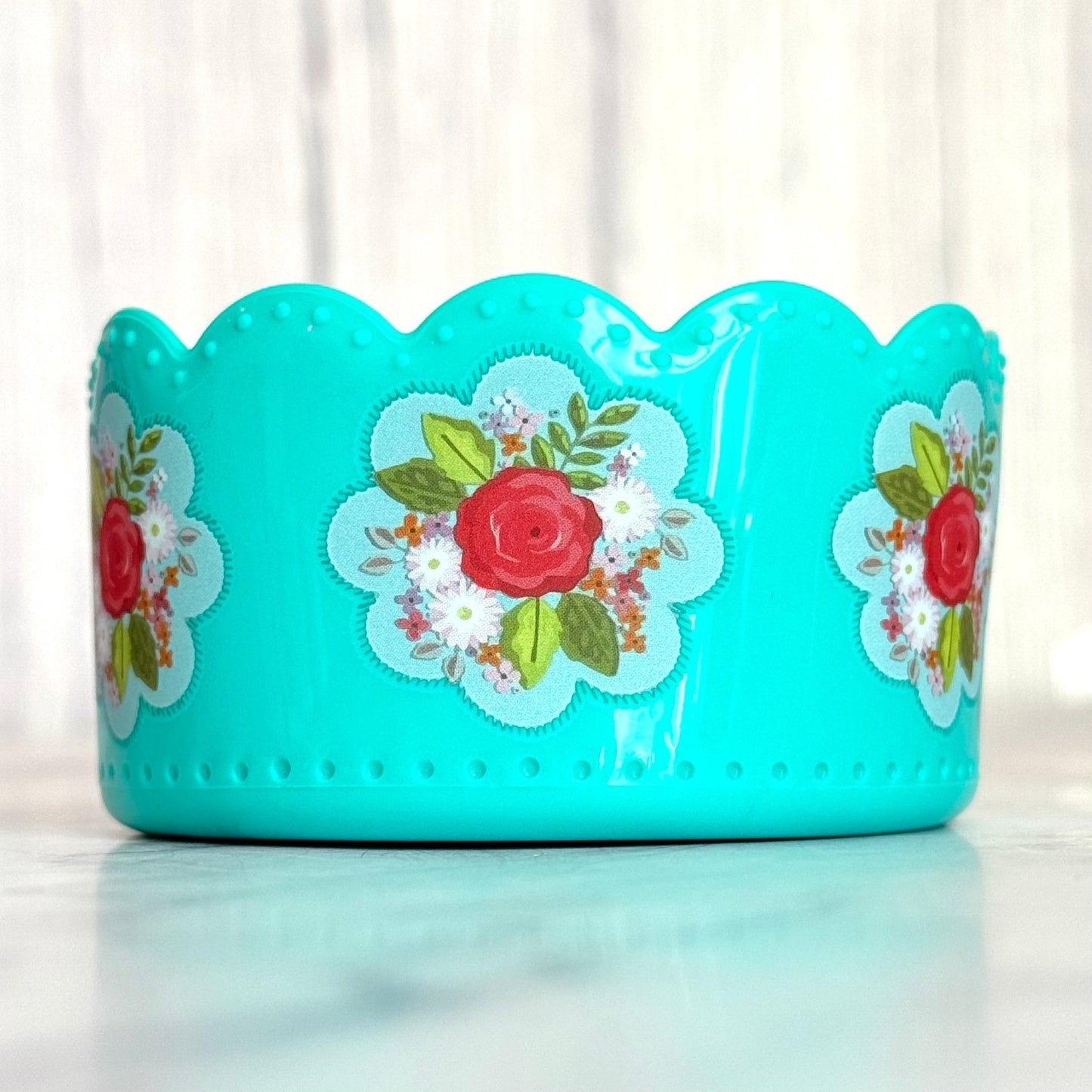 Opal Blue Floral Scallop Boot - The Nifty Little Finds - Boot - The Nifty Little Finds