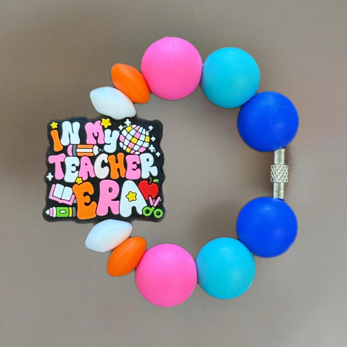 In My Teacher Era Handle Bracelet - Tumbler Handle Charm - The Nifty Little Finds - Charm - The Nifty Little Finds