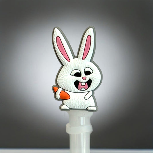 Funny Bunny Straw Topper - The Nifty Little Finds - The Nifty Little Finds