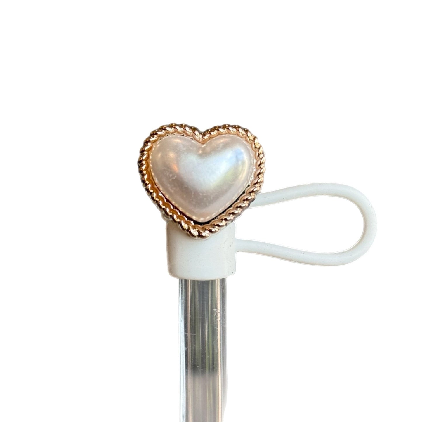 PEARL STRAW TOPPER - Tumbler Handle Charm - The Nifty Little Finds - Charm - The Nifty Little Finds
