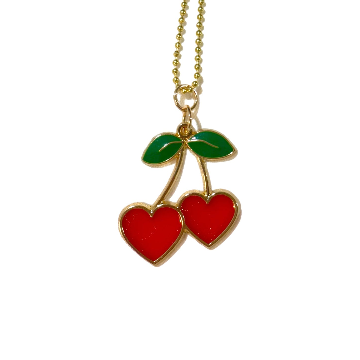 Cherry Heart Charm - Tumbler Handle Charm - The Nifty Little Finds - Charm - The Nifty Little Finds