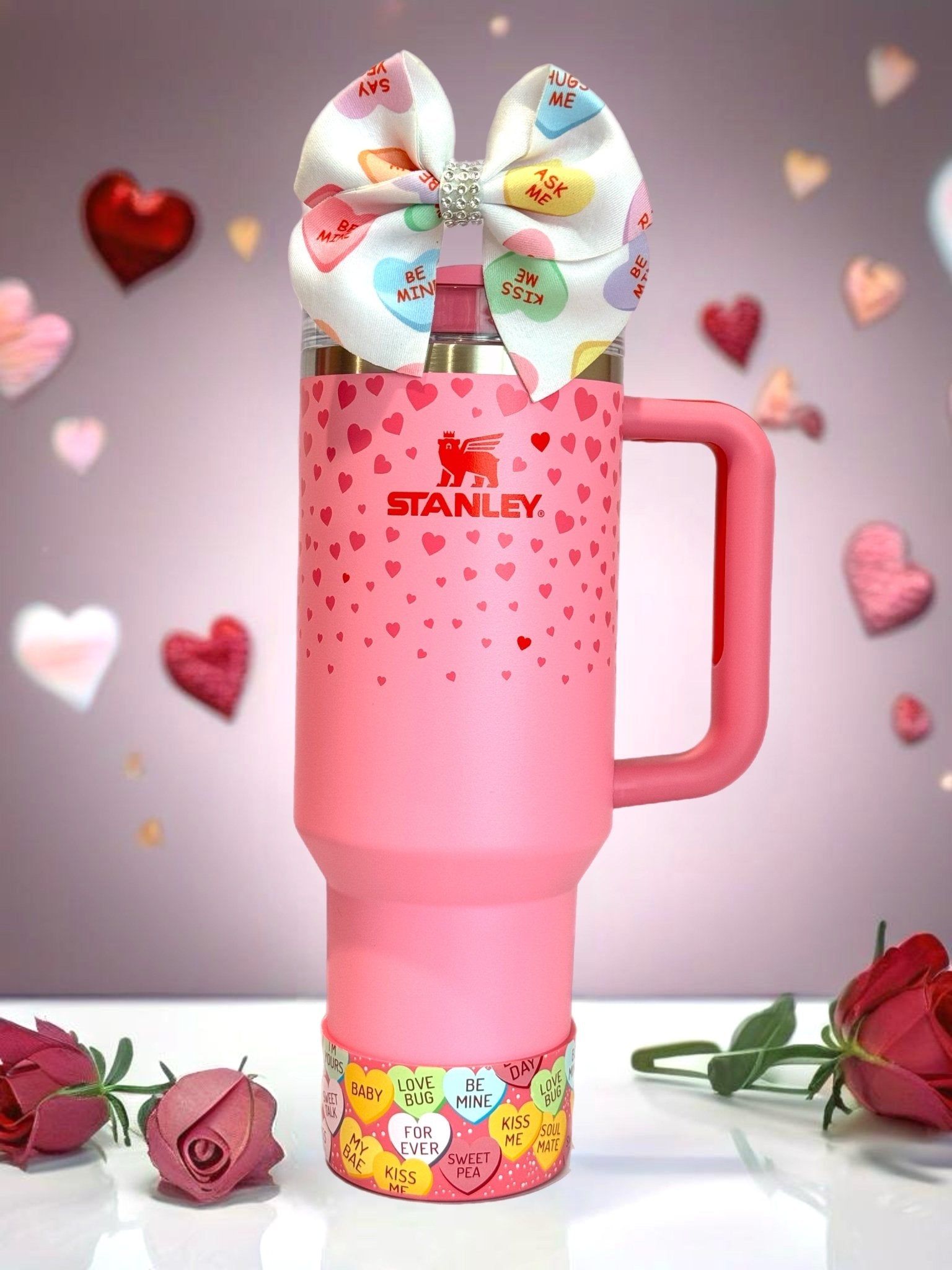 Conversation Hearts Tumbler Bow - The Nifty Little Finds - Bow - The Nifty Little Finds