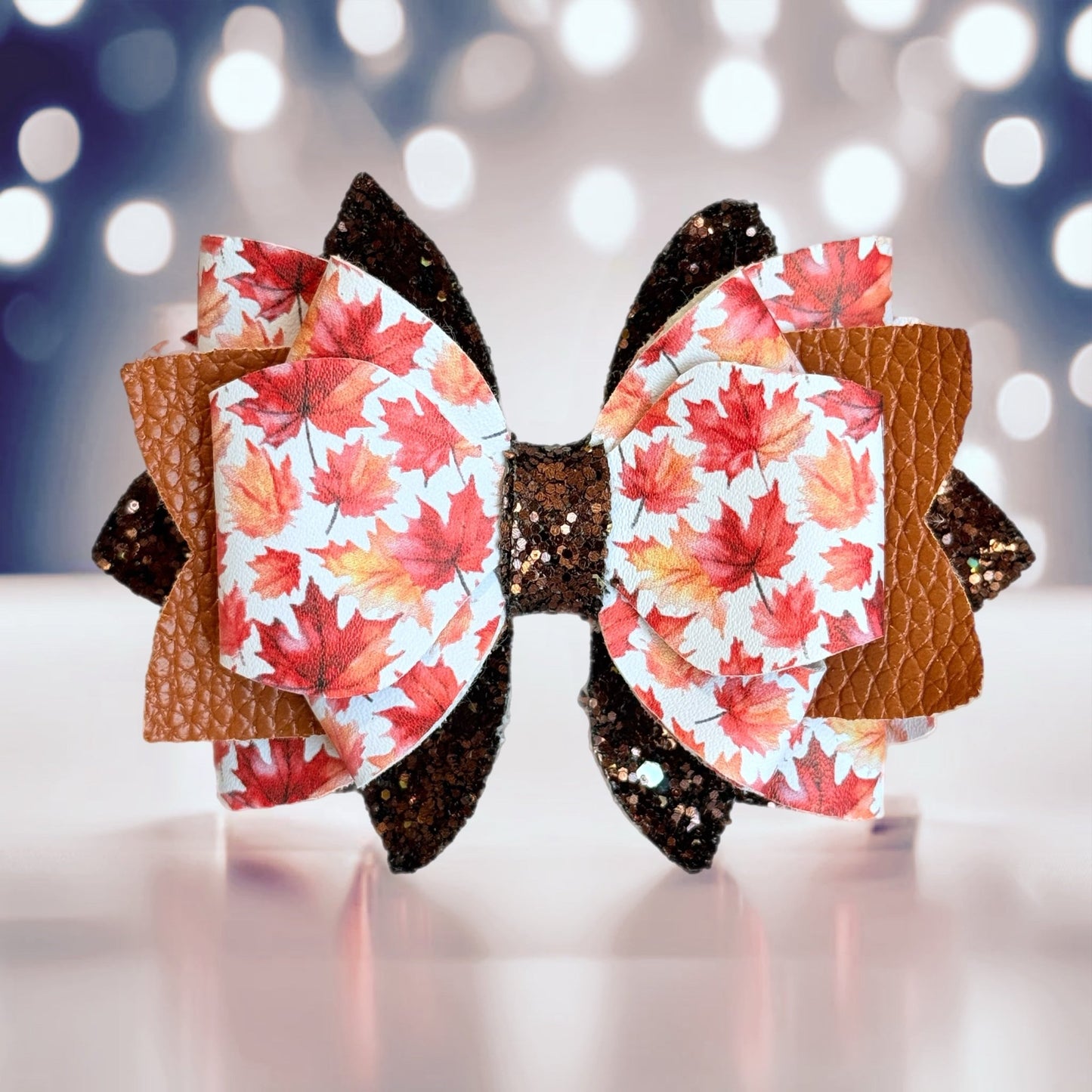 Fall Leaves Glitter Tumbler Bow - The Nifty Little Finds - Bow - The Nifty Little Finds