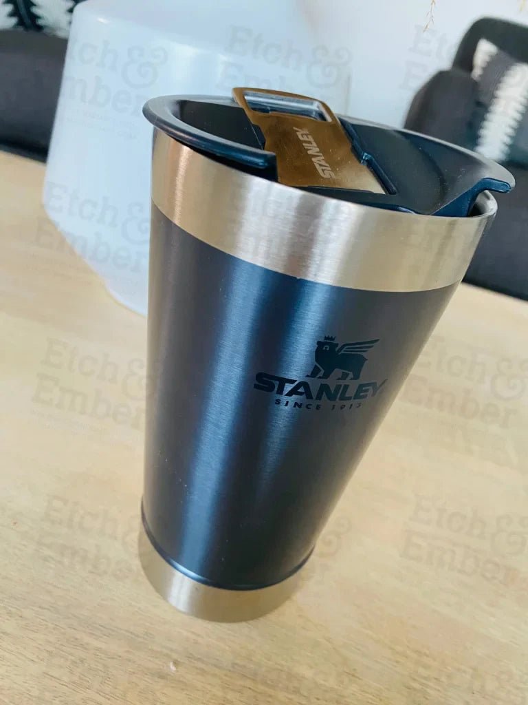 Stanley Classic Stay Chill Vacuum Insulated Pint Glass with Lid, 16oz Stainless Steel Beer Mug with Built-in Bottle Opener - The Nifty Little Finds - The Nifty Little Finds