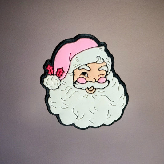 Pink Santa Silicone Tumbler Magnet - The Nifty Little Finds - The Nifty Little Finds