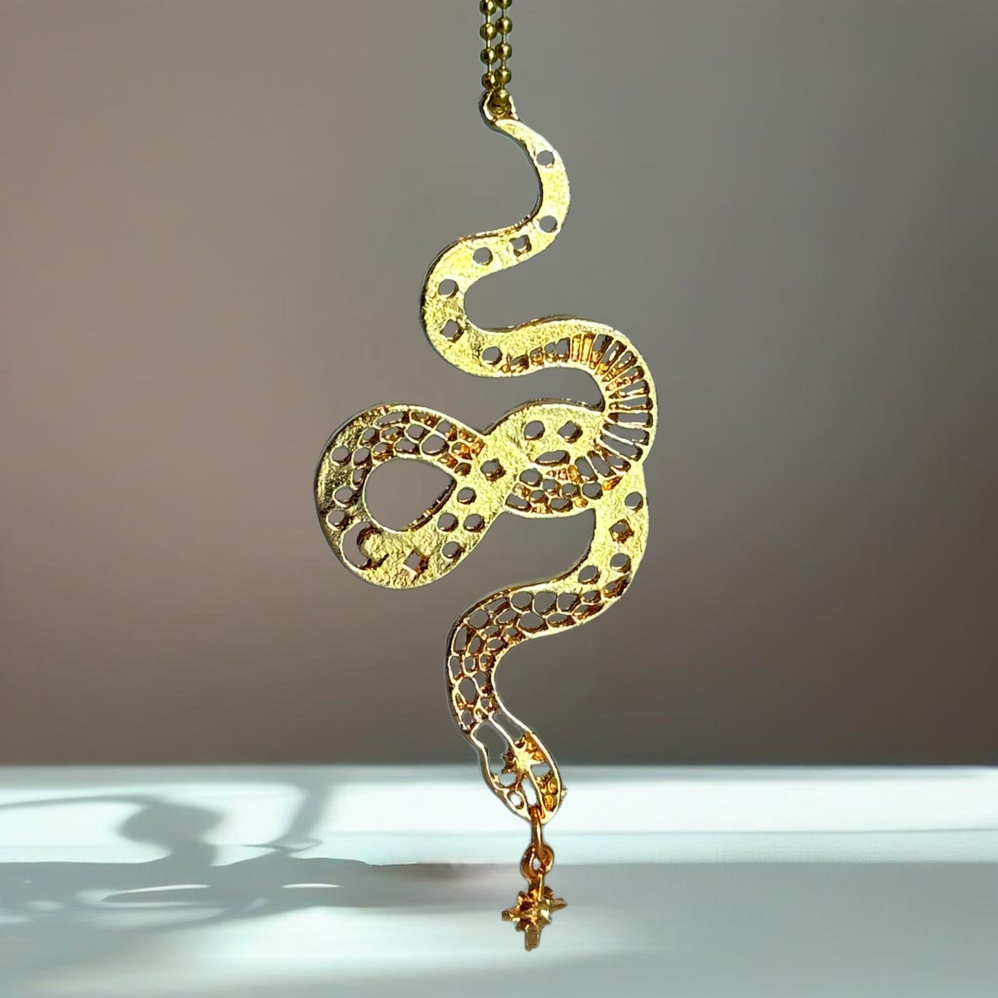Gold Snake Charm - Tumbler Handle Charm - The Nifty Little Finds - Charm - The Nifty Little Finds
