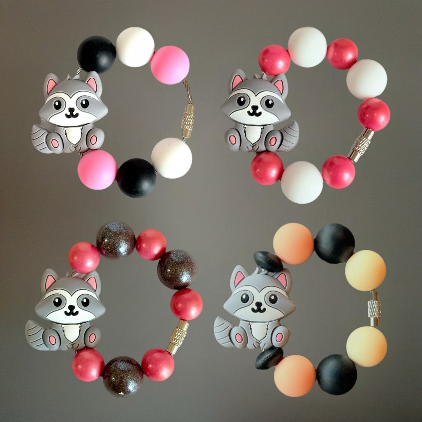 Cutie Raccoon Bracelet - Tumbler Handle Charm - The Nifty Little Finds - Charm - The Nifty Little Finds