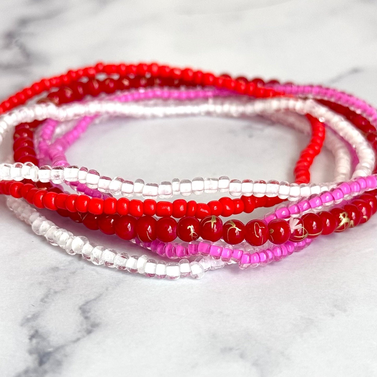 Pink & Red Tumbler Bracelet Stack -fits 30-40oz - The Nifty Little Finds - Bracelet - The Nifty Little Finds