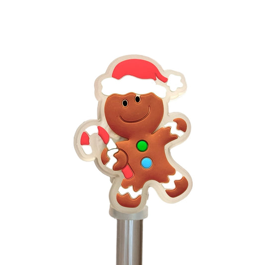 LED LIGHT UP GINGERBREAD MAN Straw Topper - The Nifty Little Finds - Deluxe Straw Topper - The Nifty Little Finds