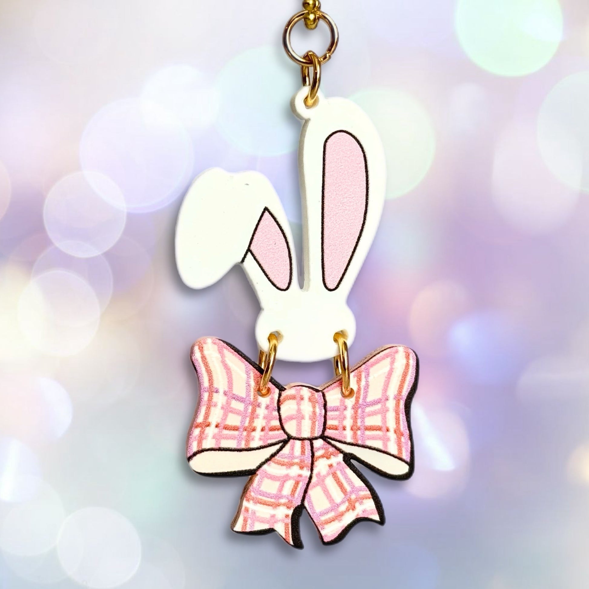 Coquette Bunny Charm - Tumbler Handle Charm - The Nifty Little Finds - Charm - The Nifty Little Finds