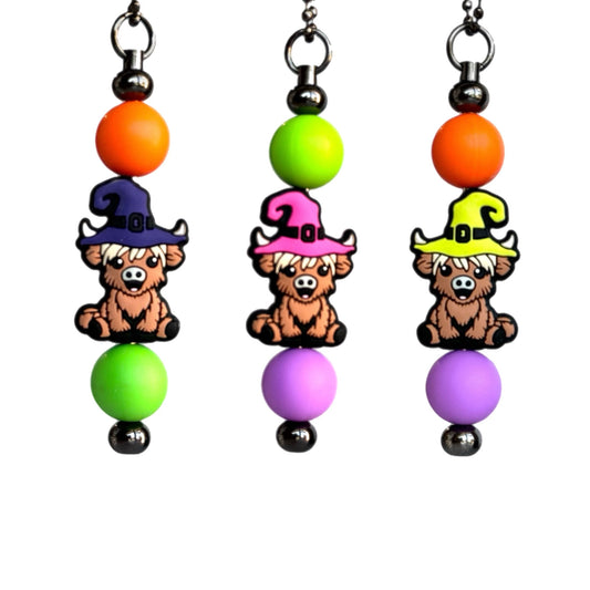 Halloween Highland Cow- Tumbler Handle Charm - The Nifty Little Finds - Charm - The Nifty Little Finds