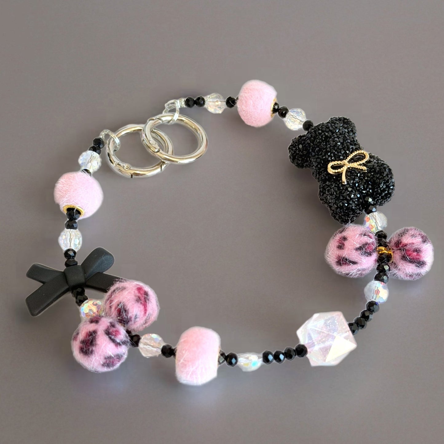 Black Tie Teddy Deluxe Tumbler Charm Necklace - The Nifty Little Finds - Necklace - The Nifty Little Finds