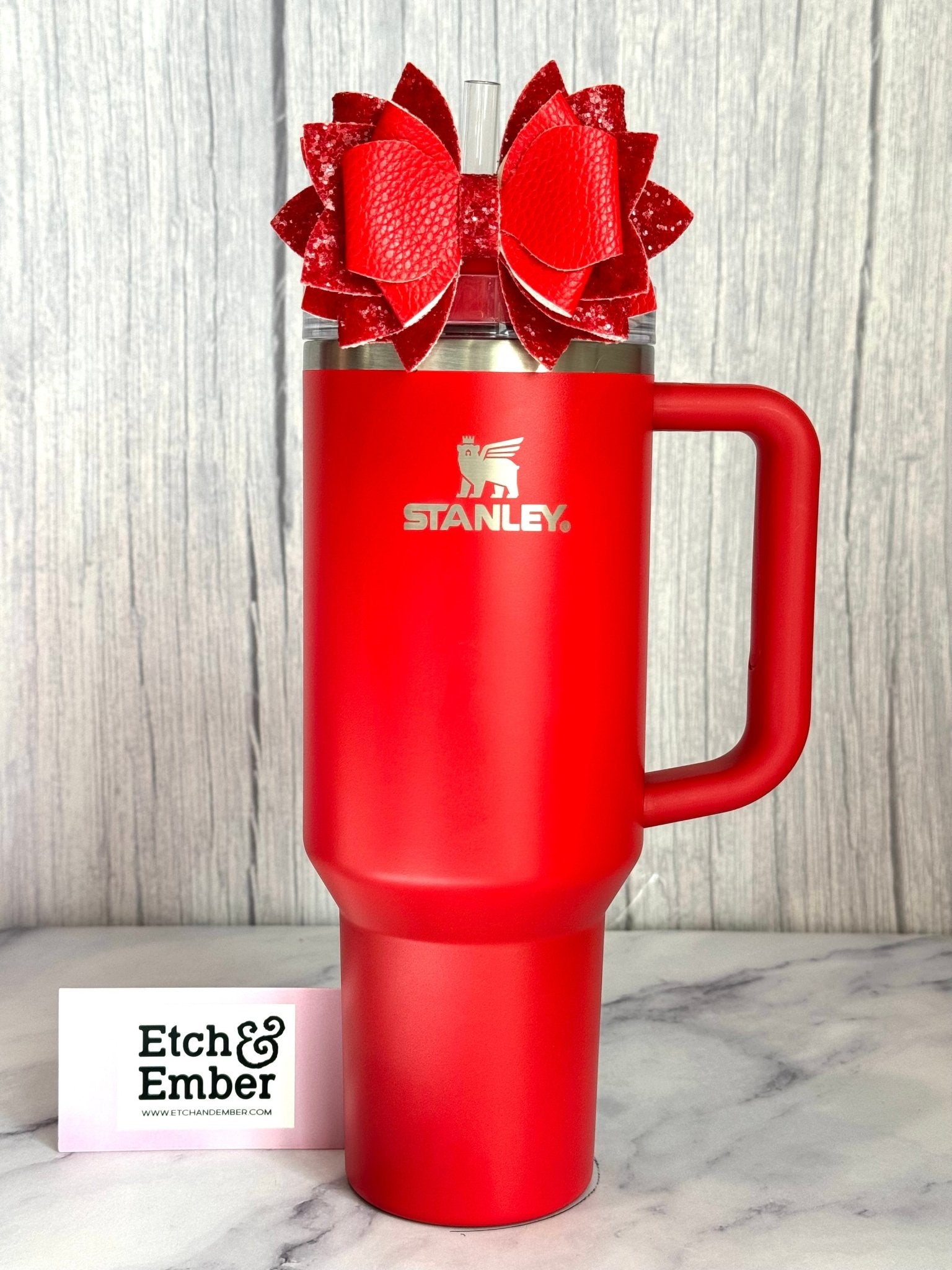 Merry & Bright Red Glitter Tumbler Bow - The Nifty Little Finds - Bow - The Nifty Little Finds