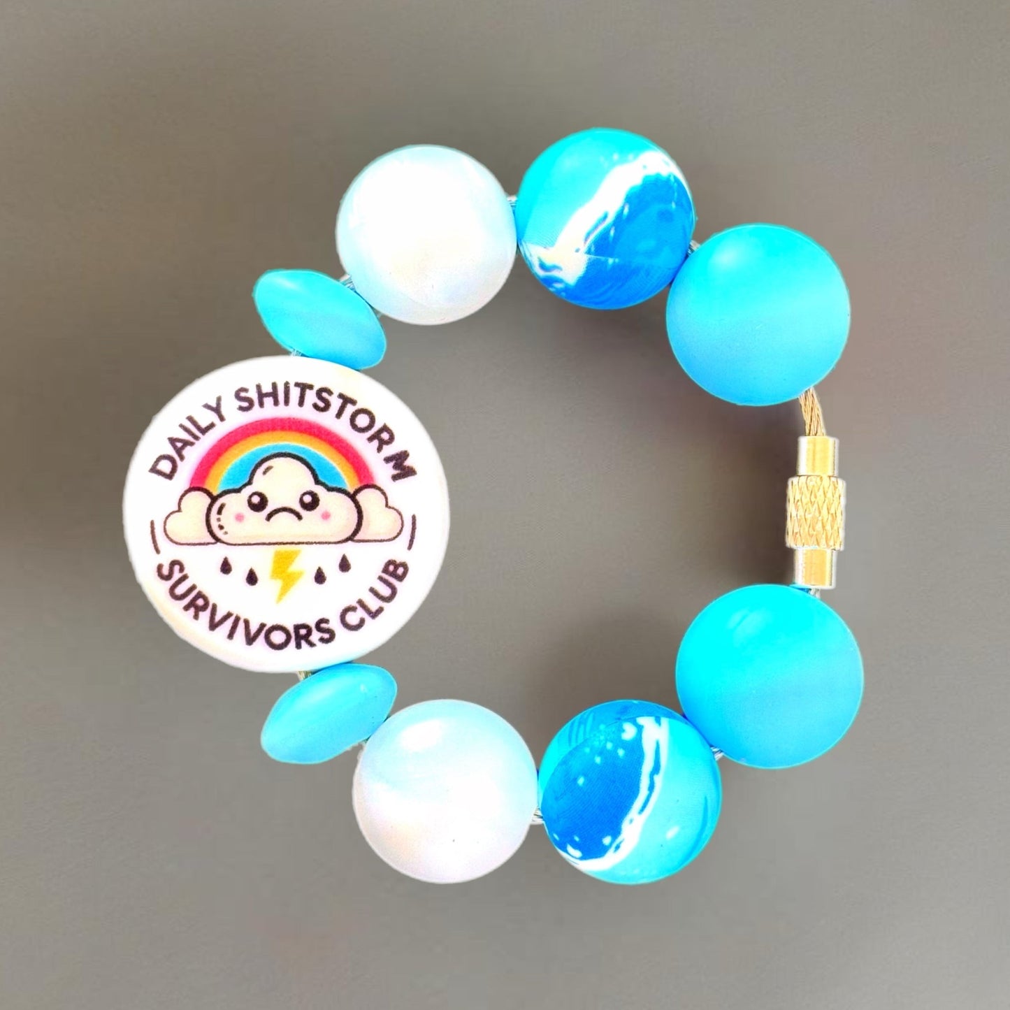 Daily Shitstorm Survivor Handle Bracelet - Tumbler Handle Charm - The Nifty Little Finds - Charm - The Nifty Little Finds